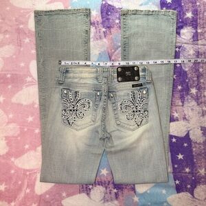 Women's Light Blue Embellished Jeans